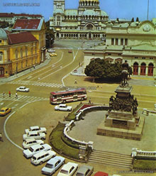 Platz der Nationalversammlung Mitte der 1970er Jahre | Quelle: lostbulgaria